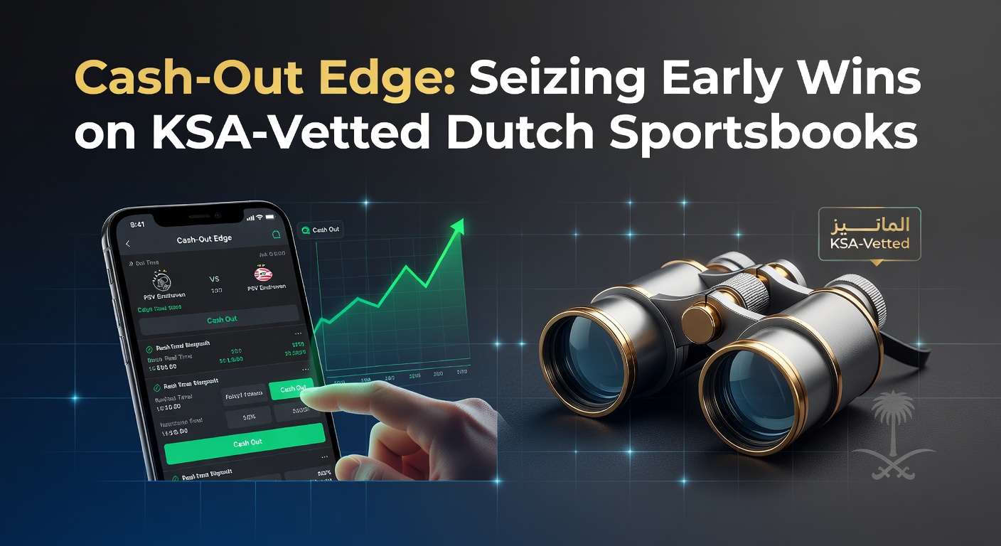 Schermafbeelding van een cash-out knop op een Nederlands sportsbook met live weddenschap op voetbal