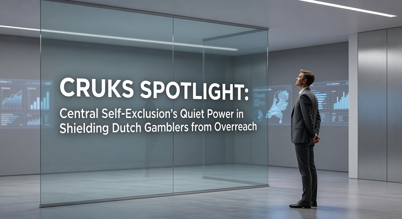 Overzicht van het CRUKS-register met schermafbeeldingen van zelfuitsluitingsopties en beschermingsmechanismen voor Nederlandse gokkers