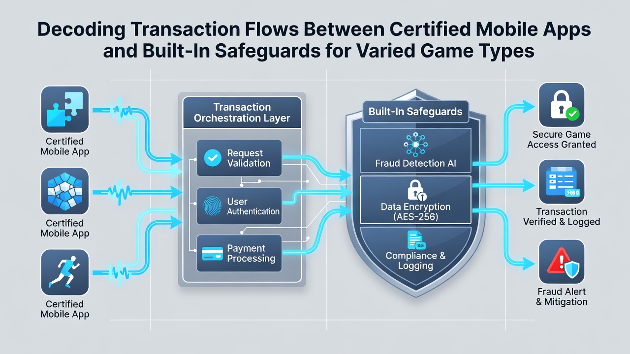 Diagram van transactieverwerking met safeguards voor slots en live games