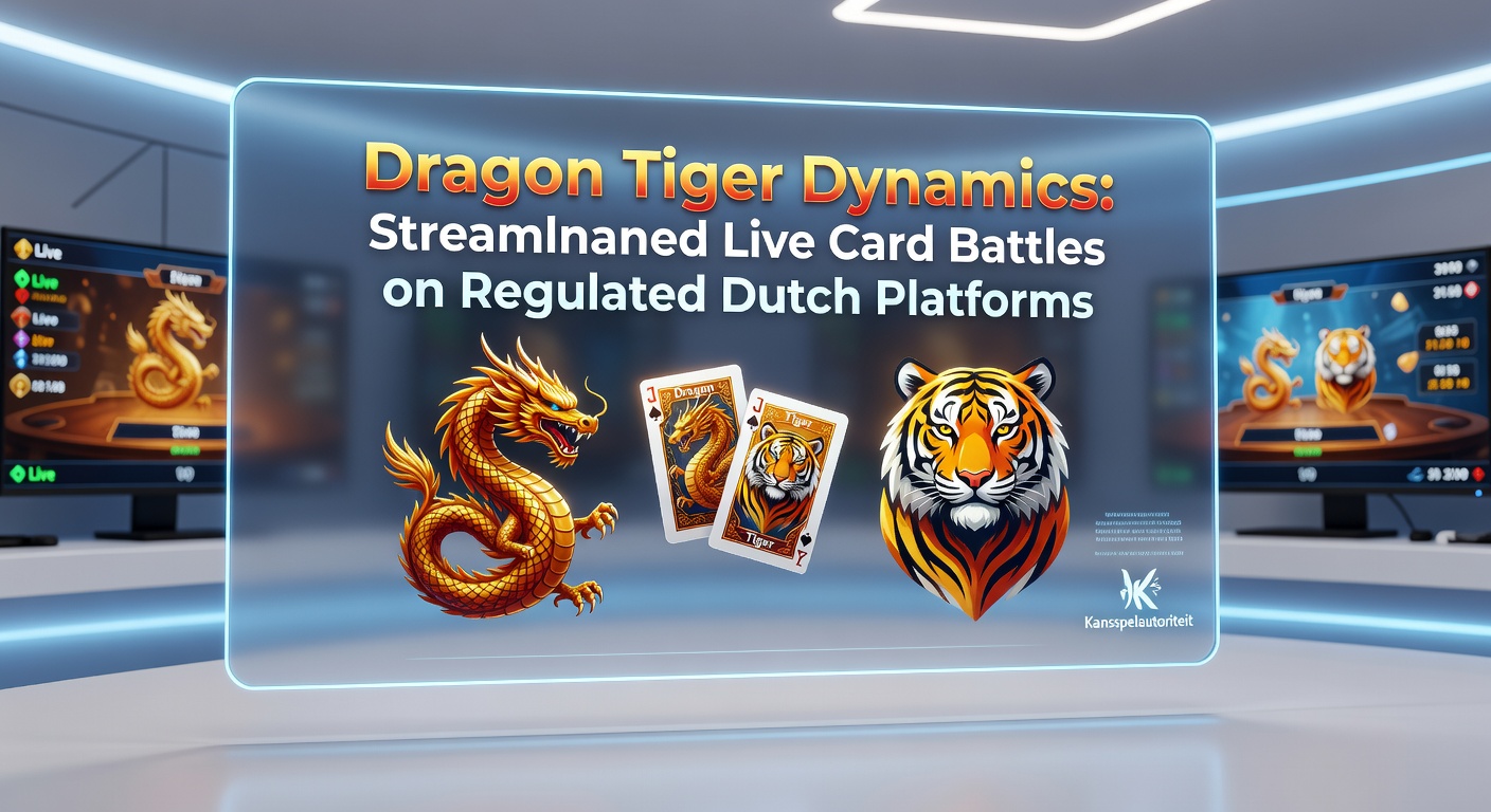 Live Dragon Tiger spel in actie met dealer die kaarten deelt op een professioneel casino platform, typisch voor KSA-gelicentieerde Nederlandse sites