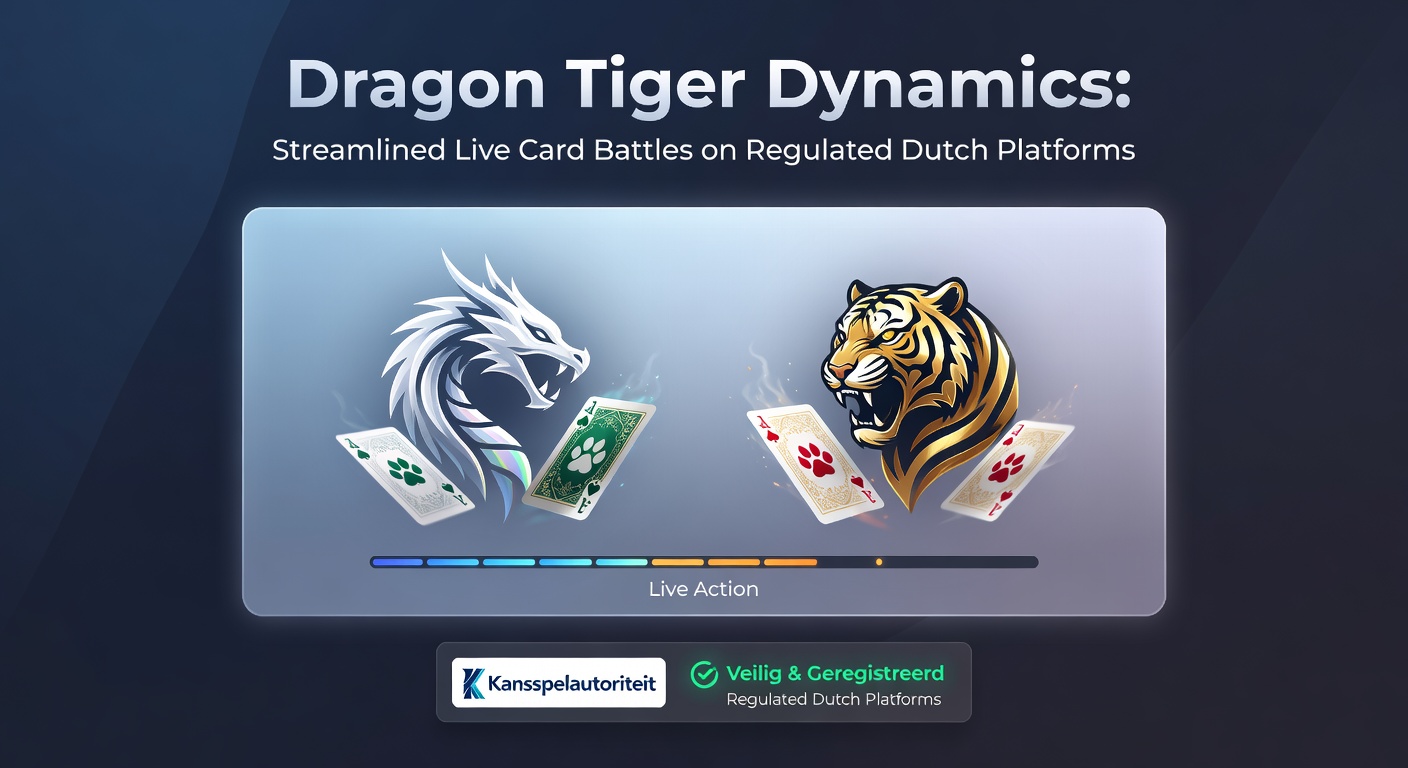 Dynamische Dragon Tiger interface op een mobiel scherm, met live chat, scorekaart en side bet opties zichtbaar op een gereguleerd Nederlands platform