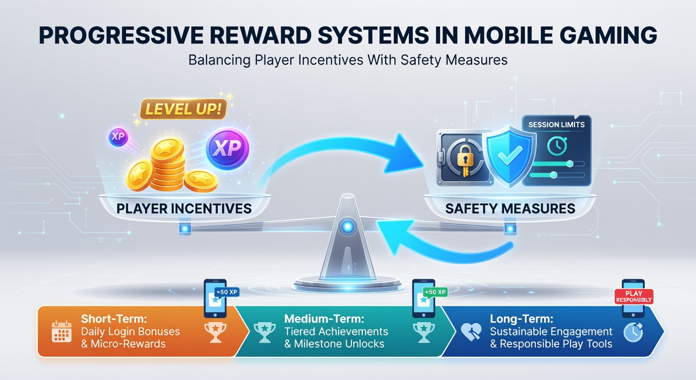 Mobiele game-interface met beloningssysteem en waarschuwing voor speeltijdlimiet in juni 2026 update