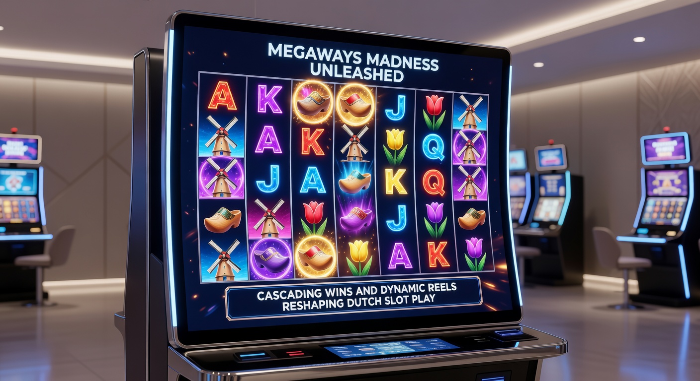 Exploderende cascades en multiplier-animaties in een populaire Megaways-slot op een Nederlands casino-platform