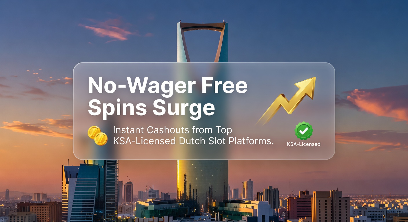 Schermafbeelding van een Nederlands slotplatform met no-wager free spins promotie en directe uitbetalingsknoppen