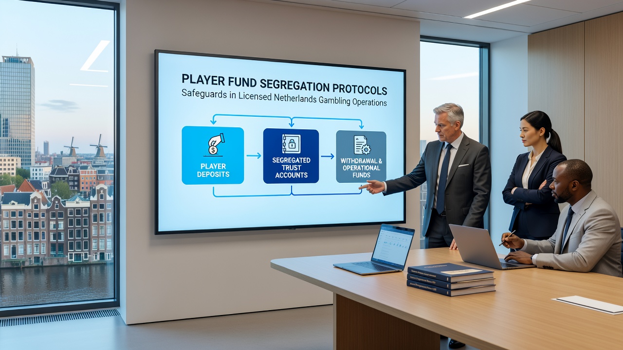 Grafiek die scheiding van spelersgelden en auditprocessen in Nederlandse goksector weergeeft