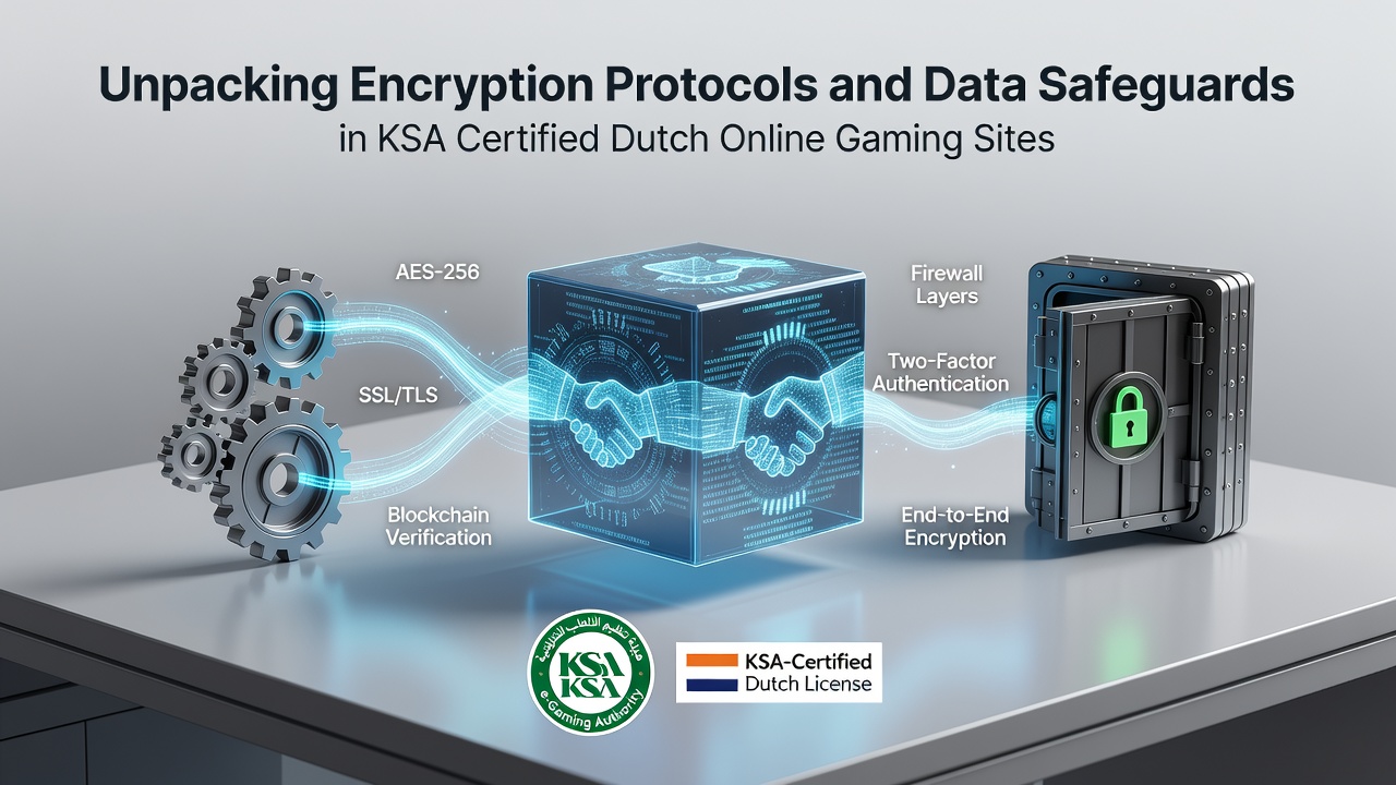 Illustratie van encryptieprotocollen en beveiligingsmaatregelen op Nederlandse gokplatforms